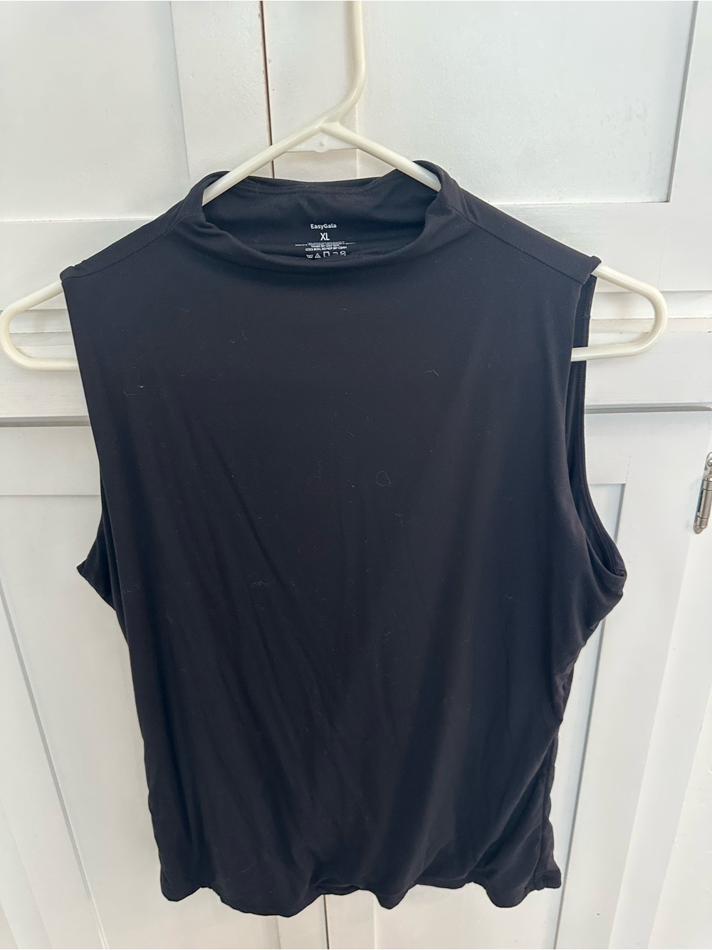 Sleeveless Mock Neck Tank Top - Black
